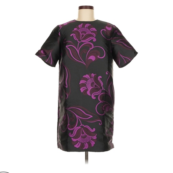 P.A.R.O.S.H. Polyester brocade  graphic shift dress SZ M  Party wear holiday - Picture 2 of 8